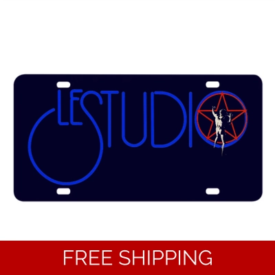 Le Studio License Plates Blue Logo red Star Man
